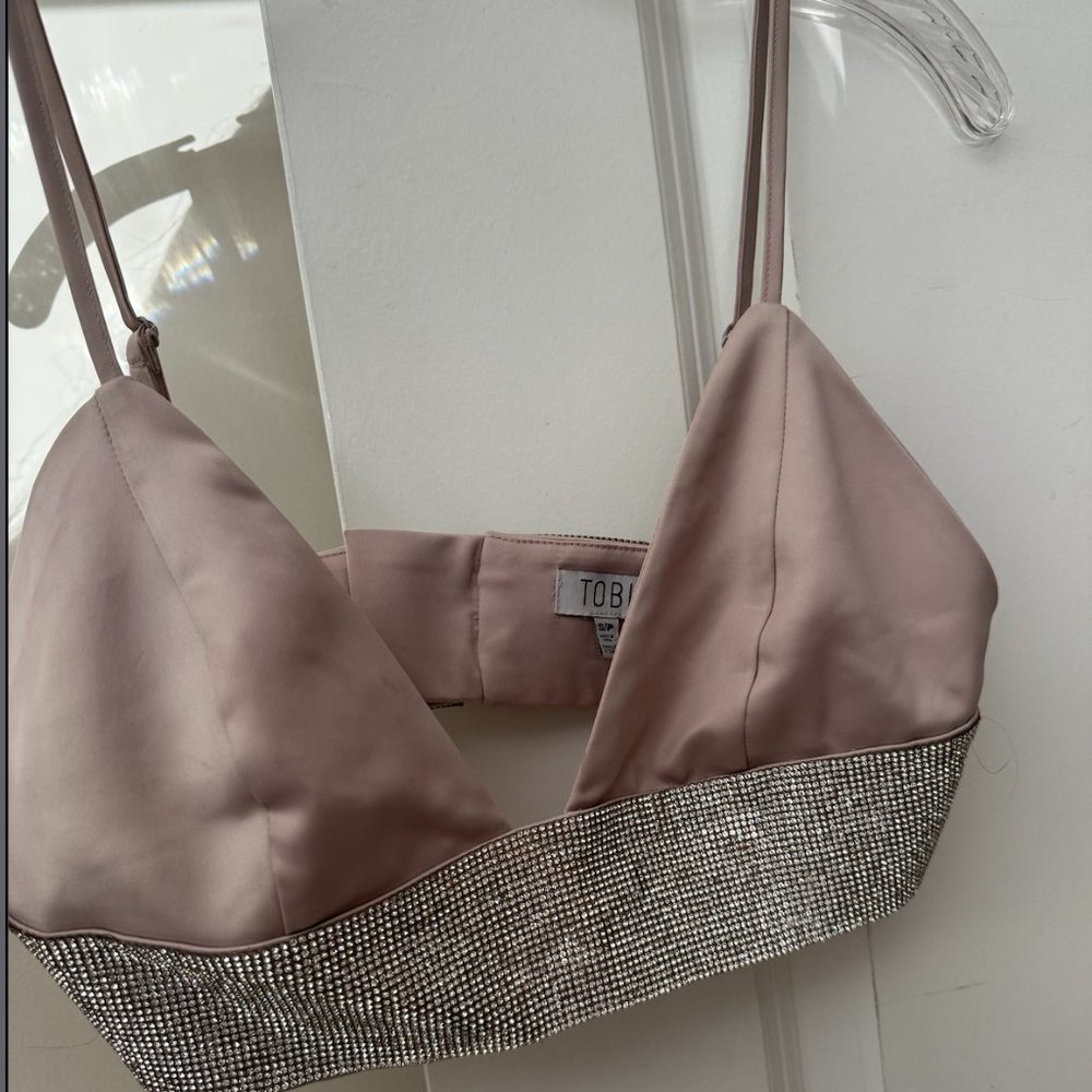 NEW Women's Tobi Sparkly Crop Top - Size Small